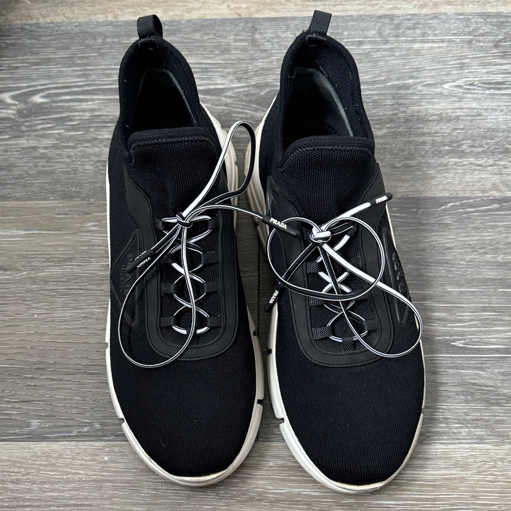 Black Knit Slip-On women’s Prada Sneakers